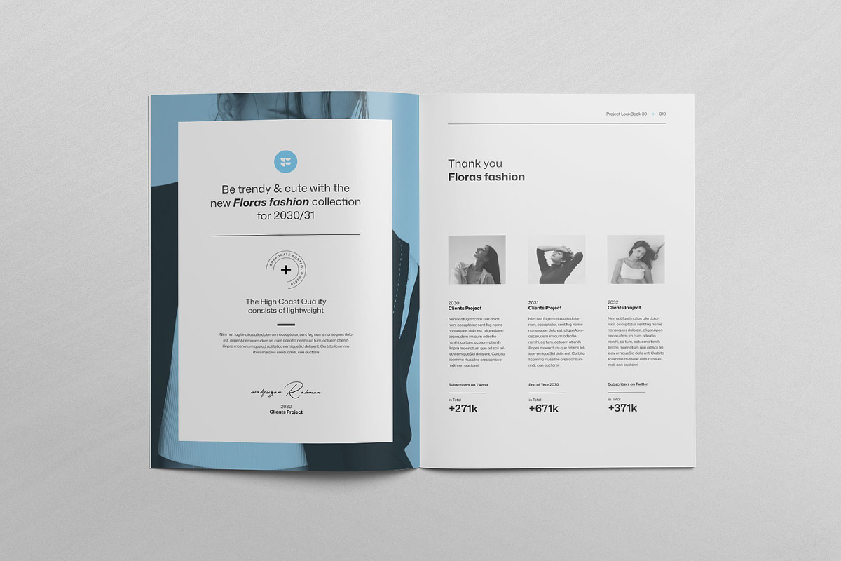 FLORA | Look Book Template, a Brochure Template by KreateTribe (Photo 5 of 10)