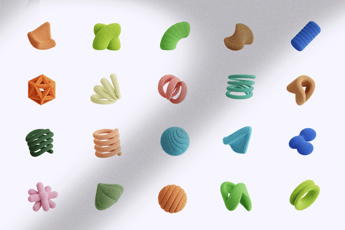 100 Fluffy 3D Elements, an Object Graphic by Tridimensi Pro (Photo 10 of 18)