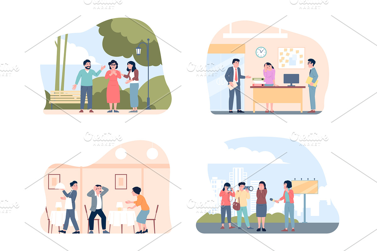 Panic attack in public spaces, a Healthcare Illustration by LadadikArt