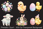 Cute Pastel Easter Clipart, a Seasonal Illustration by RobertsArt (Thumbnail 4 of 7)
