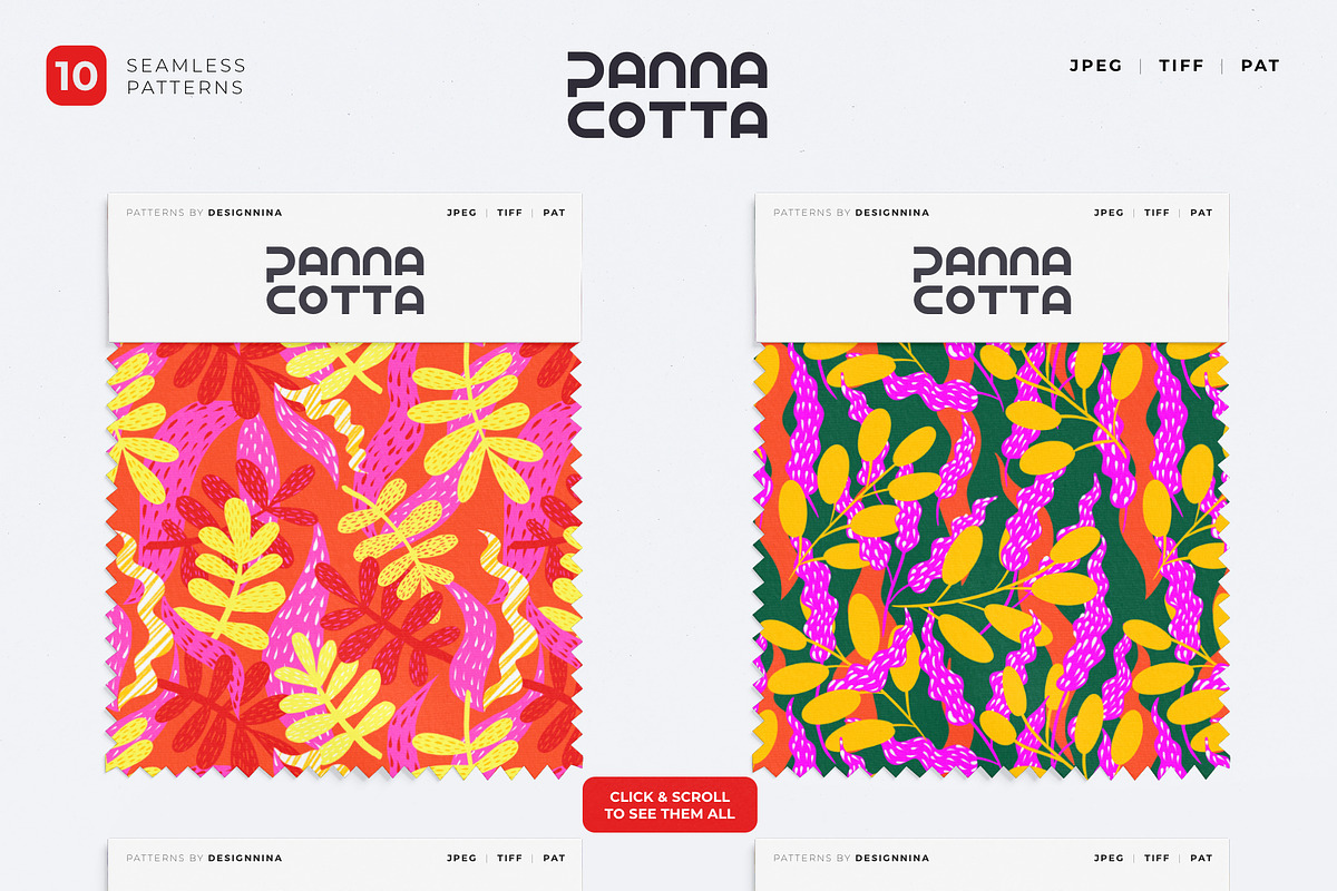 Panna Cotta Seamless Patterns, a Pattern Graphic by Designnina Shop (Photo 4 of 12)