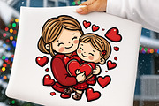 Colorful Kawaii Mother's Day Clipart, an Illustration by Digital Artistic99 (Thumbnail 6 of 9)