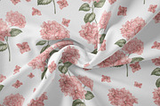 4 patterns roses and hydrangea, a Pattern Graphic by Kotkoa (Thumbnail 6 of 7)