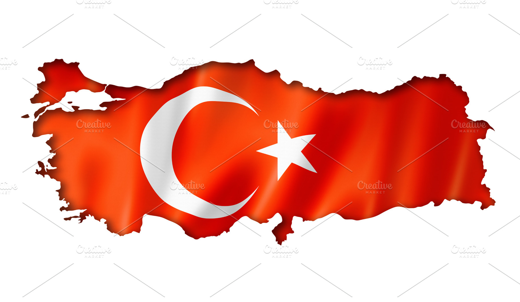 Turkish flag map, a School & Education Photo by GoodGoods