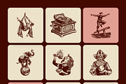 Vintage Circus Illustration Set, a Sport Illustration by Creative Stall (Thumbnail 7 of 10)