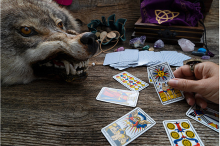 Fortune telling on tarot cards, an Abstract Photo by Neirfy
