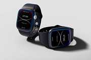 Smart Watch Mockup, a Wearable Device Mockup by Mockupnine (Thumbnail 4 of 4)