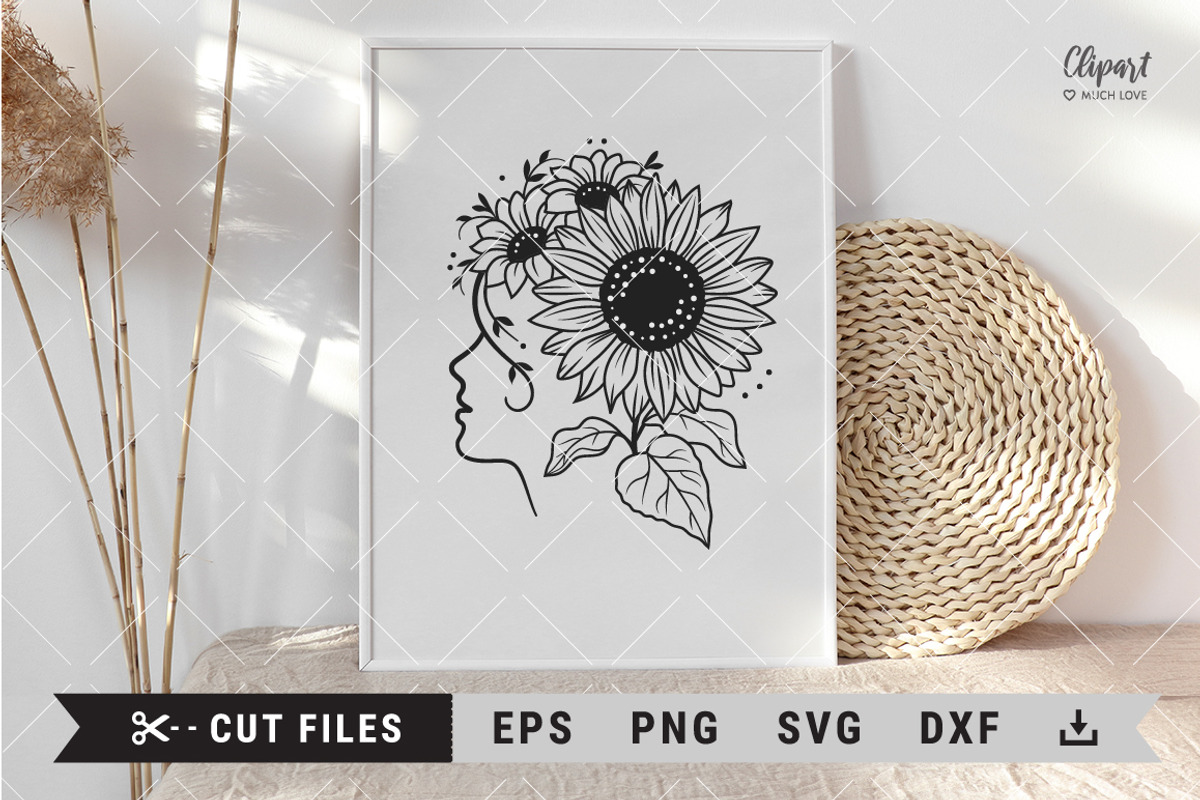 Sunflower SVG, DXF, PNG, Cut file, an Illustration by ClipartMuchLove (Photo 8 of 11)