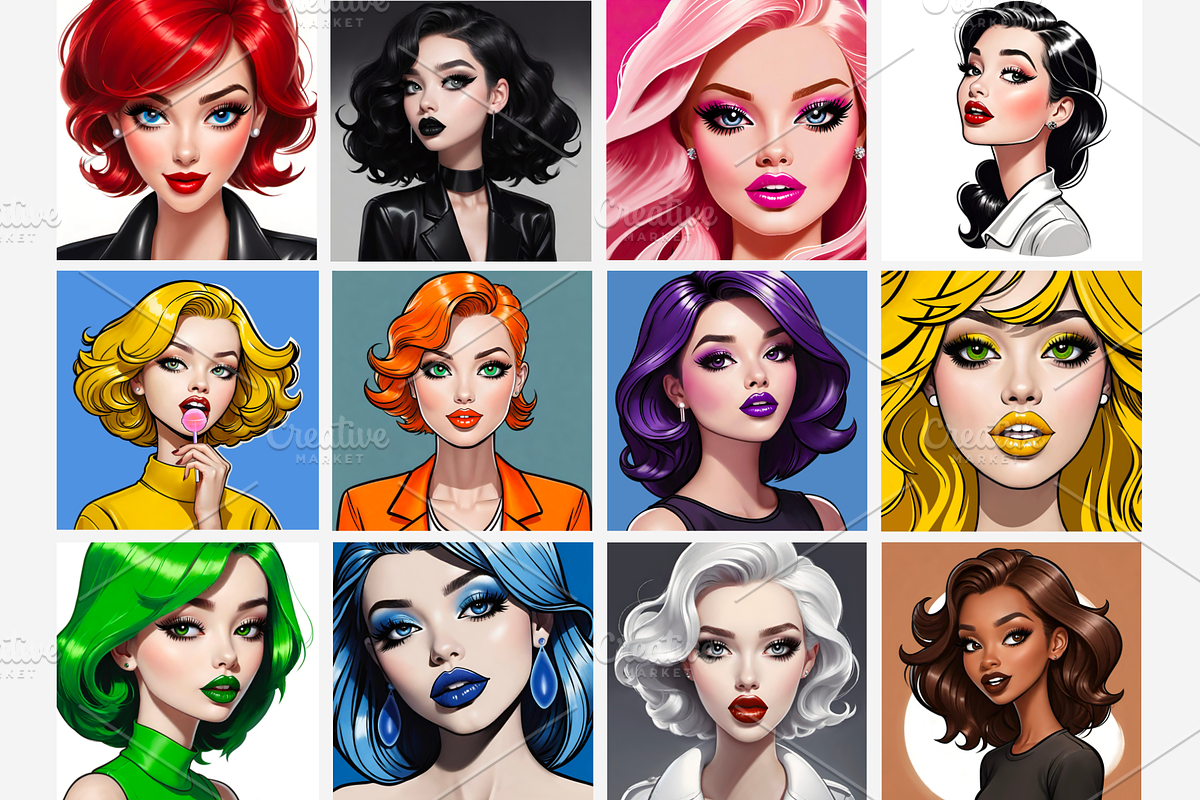 Beautiful bright girls portrait, a Person Illustration by MarisoArt (Photo 1 of 13)