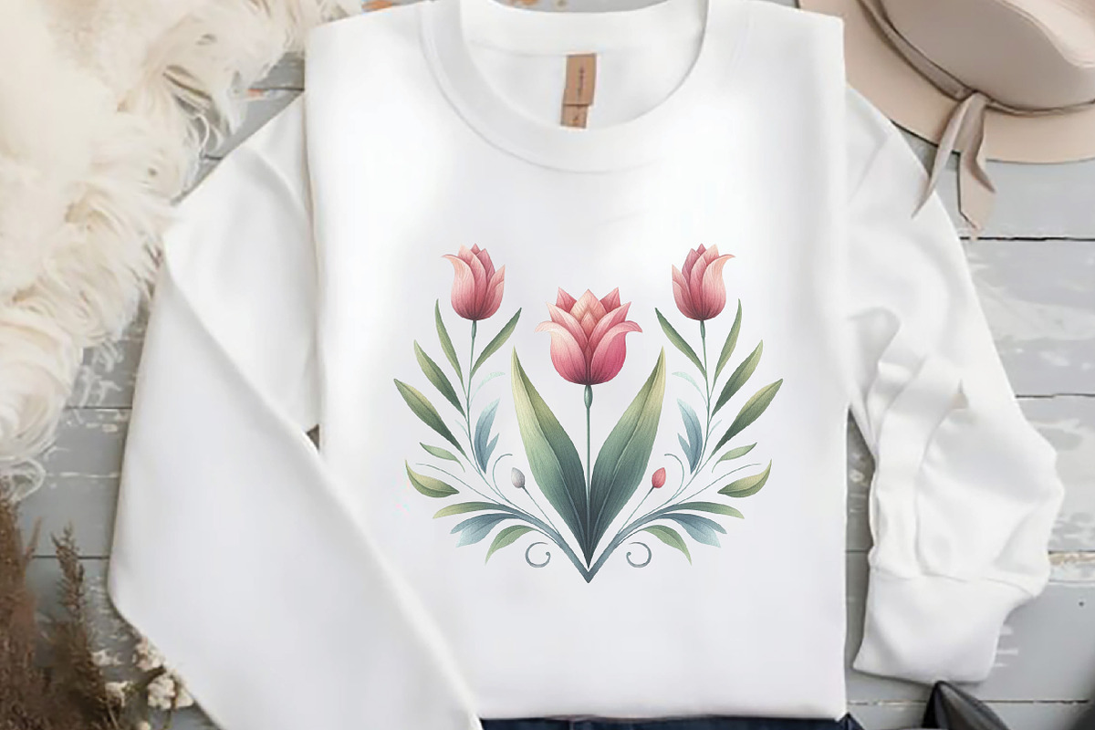 Watercolor Tulip Clipart, an Illustration by DreamCafeArt (Photo 5 of 7)