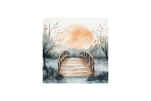 Watercolor Boho Bridge