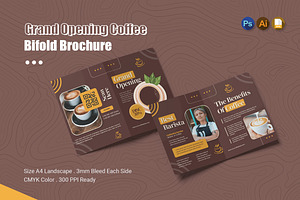 Grand Opening Coffee Bifold Brochure