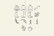 Hand Drawn Winter Illustrations, an Illustration by HonestiesPrintS (Thumbnail 2 of 5)