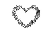 Floral Heart Frame SVG Bundle, an Illustration by Designs_River (Thumbnail 17 of 31)