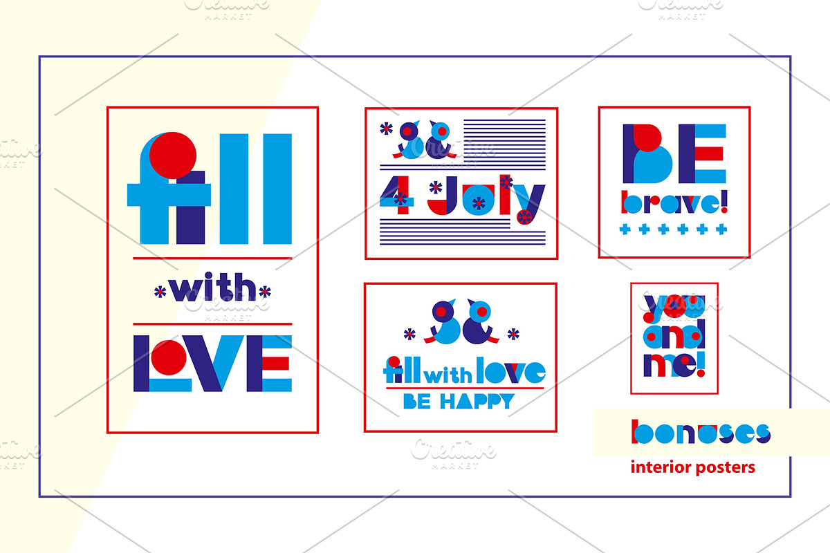 LOVE-BIRDS multicolor font preview 5