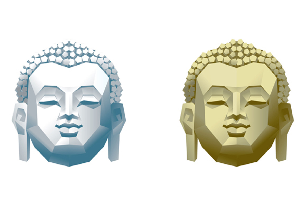 Buddha head, a Person Illustration by Mongkees