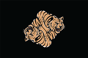 Twin Tigers, an Object Illustration by nomlimo.com