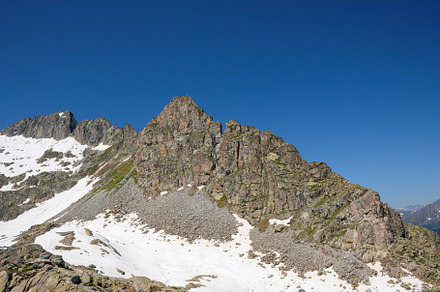 Majestic mountain peak in Vermiglio