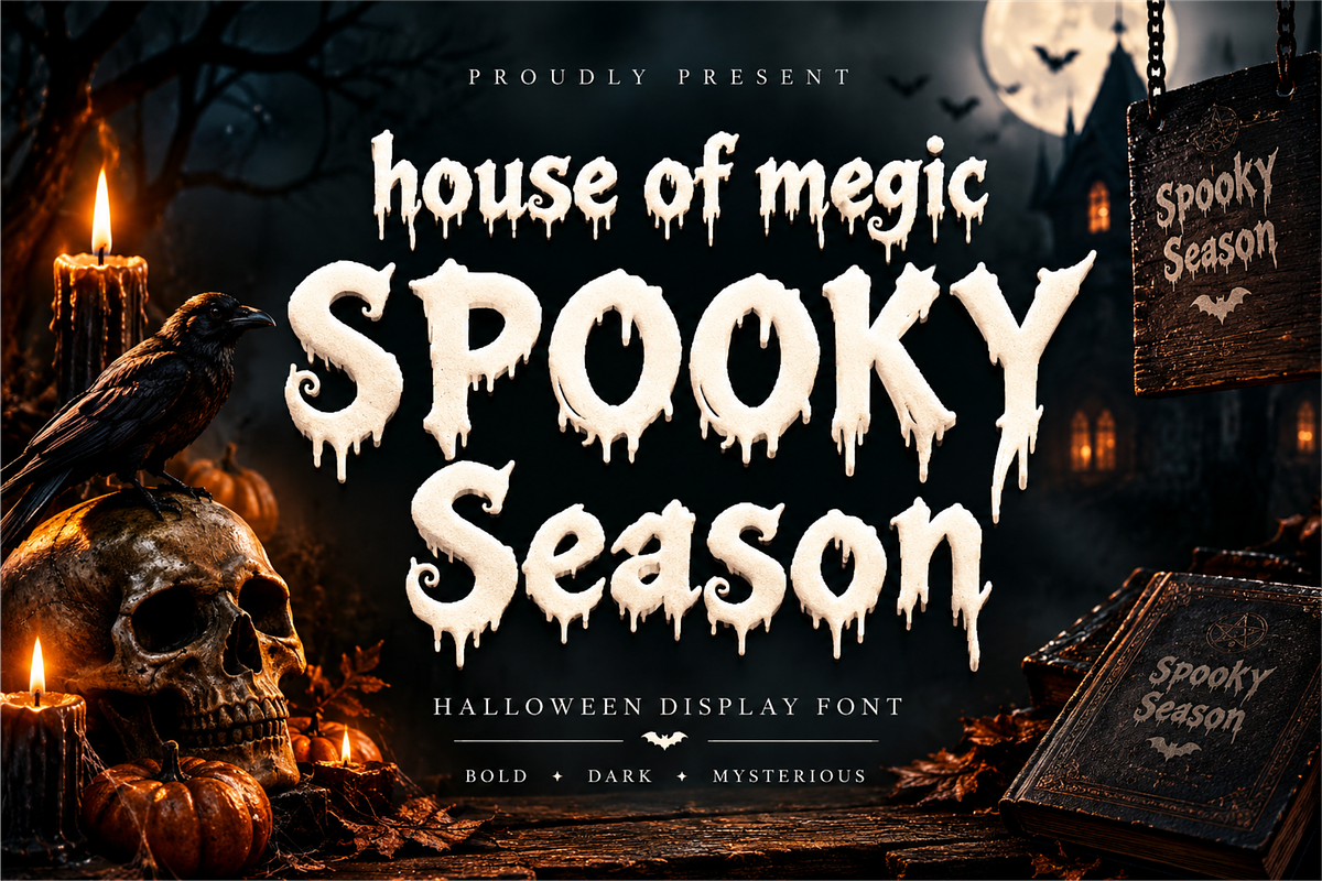 Black Raven Halloween, a Blackletter Font by Raffa Creative (Photo 4 of 6)