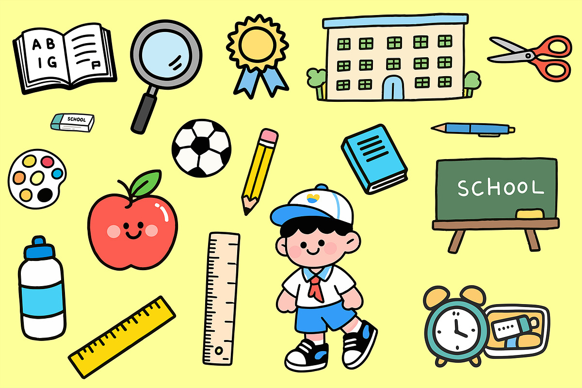 Back to School Illustration, an Object Graphic by Housui Patterns (Photo 5 of 6)