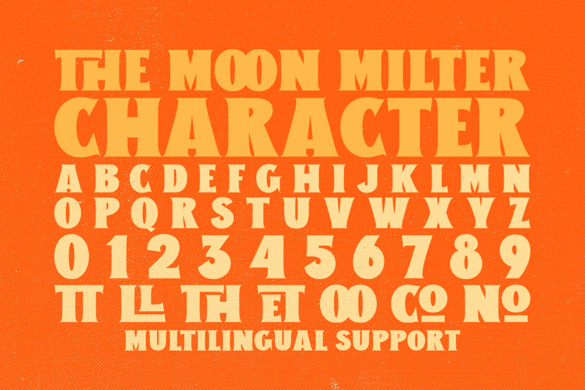 Moon Milter - Bold Display Font, a Font by Letterhend Studio (Photo 5 of 9)