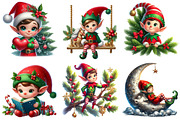 Christmas Elf Boy Girl Clipart, an Object Illustration by Libby Wishes (Thumbnail 2 of 5)