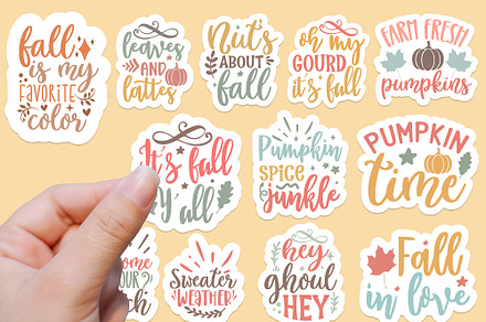 Cute Fall sticker png, Fall sticker