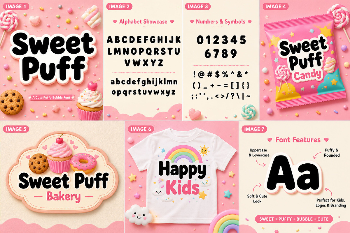 Sweet Puff, a Slab Serif Font by Wow Magic (Photo 6 of 10)