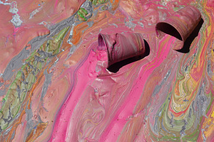 spilled paint colors plastic cups, an Abstract Photo by sirylok