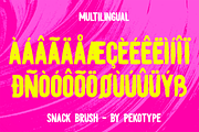Snack Brush - Brush Display Typeface, a Sans Serif Font by Pekotype (Thumbnail 6 of 11)