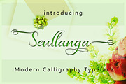 Seullanga Script Font, a Script Font by Zulkhairi Lettering (Thumbnail 1 of 6)