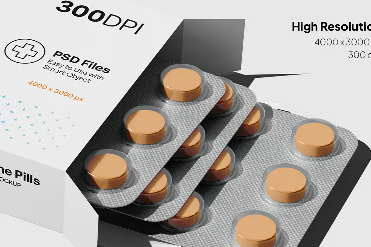 Medicine Pills Box Mockup, a Packaging Mockup by graphicsauce (Photo 2 of 4)