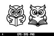 Cute wise owl mascot, an Animal Illustration by Vectorhight (Thumbnail 2 of 3)
