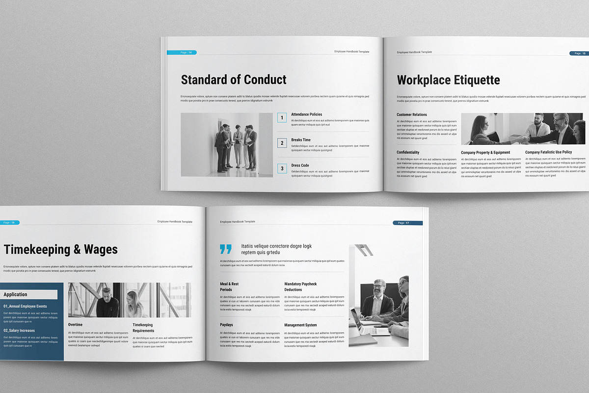 Employee Handbook Template Landscape preview 6