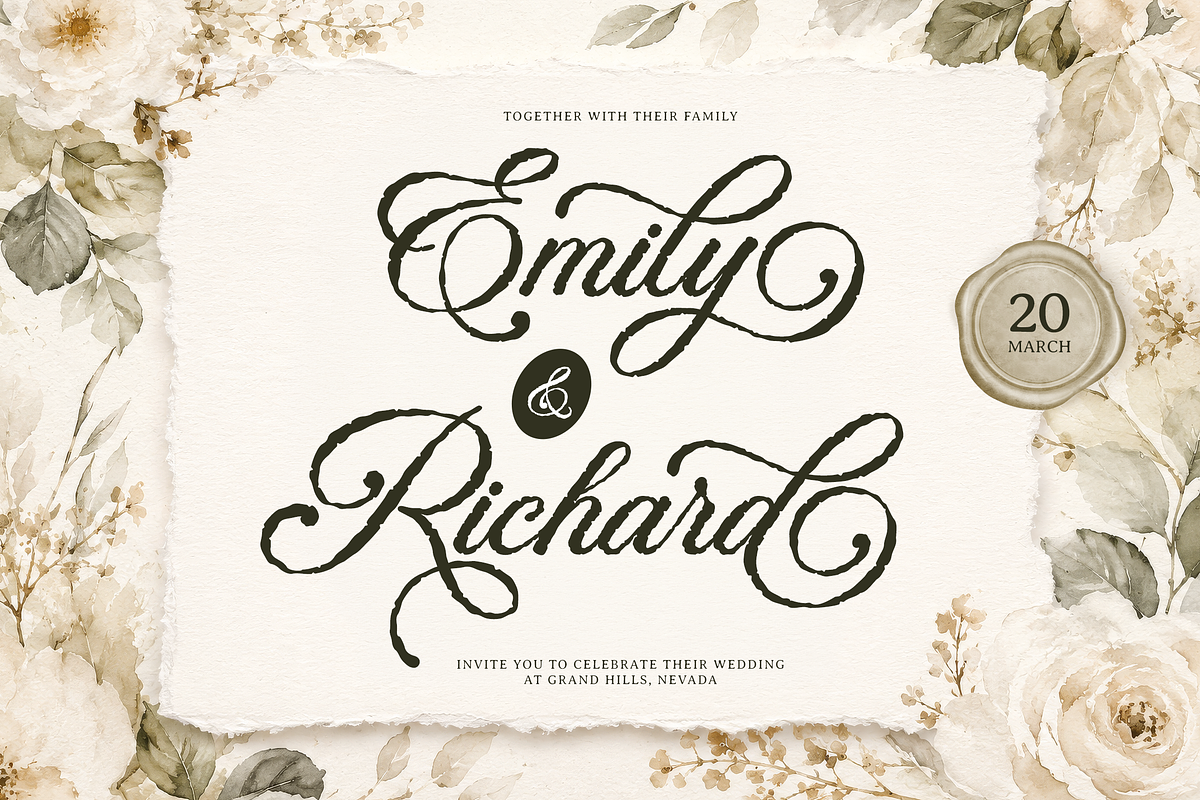 Eloquent Signature-Luxury Script, a Script Font by Namara Creative Studio (Photo 6 of 12)