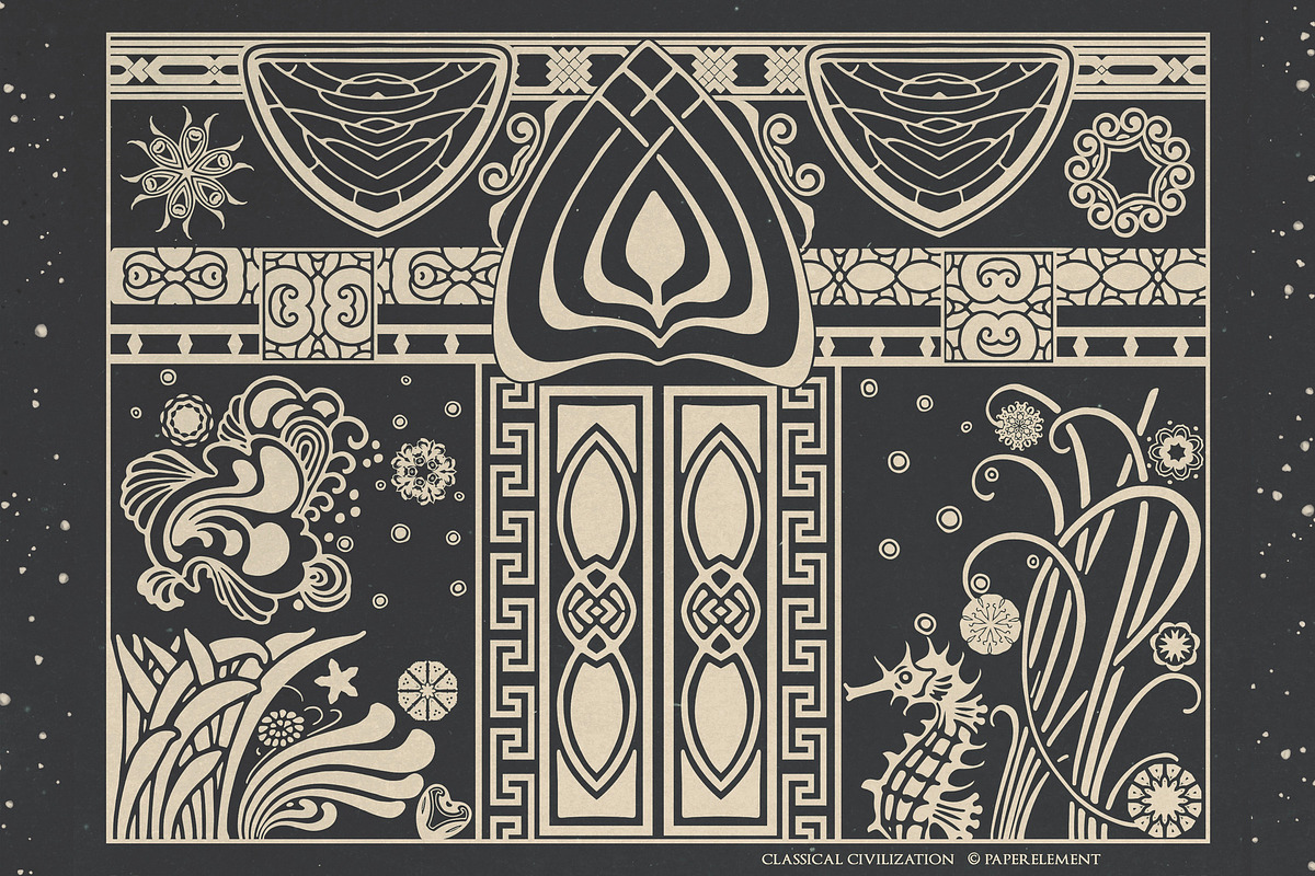 370 Classical Scene-Building Vectors, an Object Illustration by Paper Element (Photo 6 of 17)