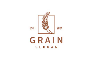 Organic Rice Wheat Logo Agriculture, a Branding & Logo Template by Maylianaw28
