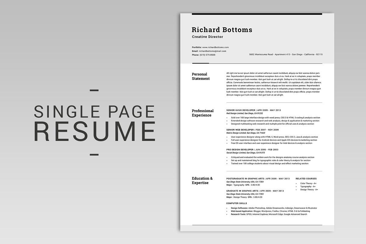 All in One Modern Resume Box V.2, a Resume Template by SNIPESCIENTIST