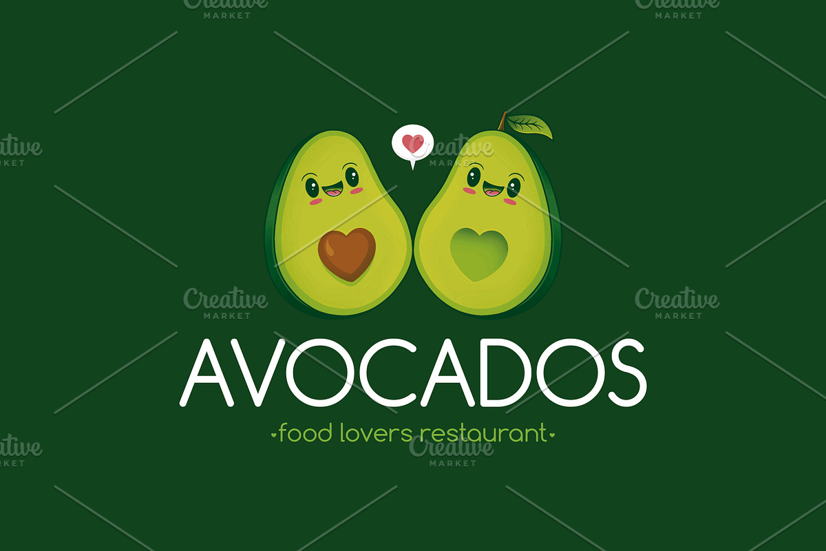 Avocados Love Logo Template, a Branding & Logo Template by vectorwithin (Photo 1 of 3)