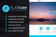 FlatCorp - Multi-purpose PSD Templat, a Websites & App Template by Tetuko Themes (Thumbnail 1 of 3)