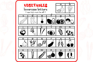 Vegetables Doodles - Dingbats Font