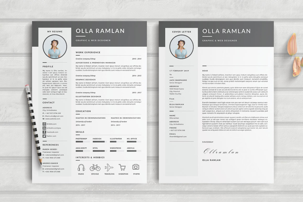 Resume/CV Template, a Resume Template by Symie Design (Photo 2 of 4)