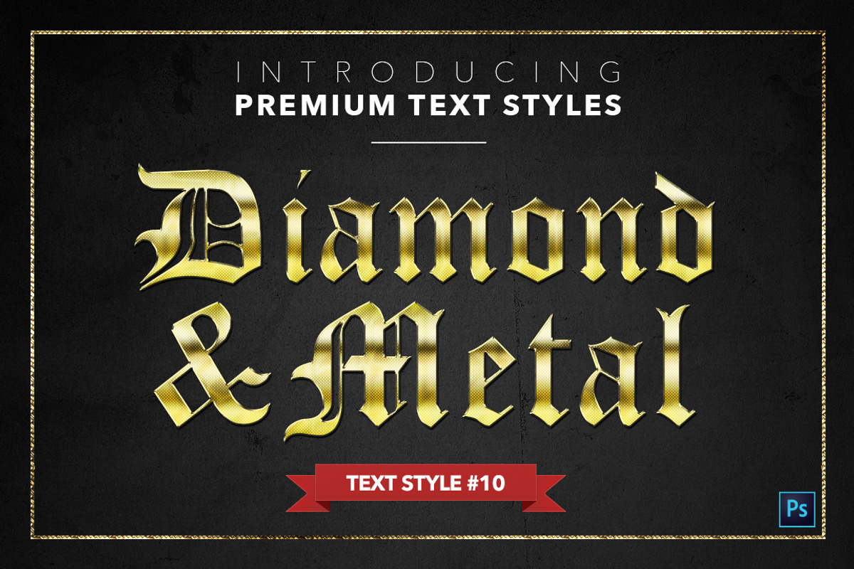 Diamond & Metal #1 - 15 Text Styles, a Layer Style Add-On by Jonas Stensgaard (Photo 11 of 18)