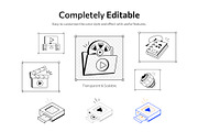 Filming Icons, an Outline Icon by Prosymbols (Thumbnail 3 of 7)