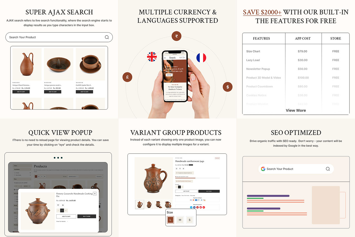 Handcrafted Ceramic Shopify Theme, a Shopify Template by LogicGo Shopify Experts (Photo 4 of 4)