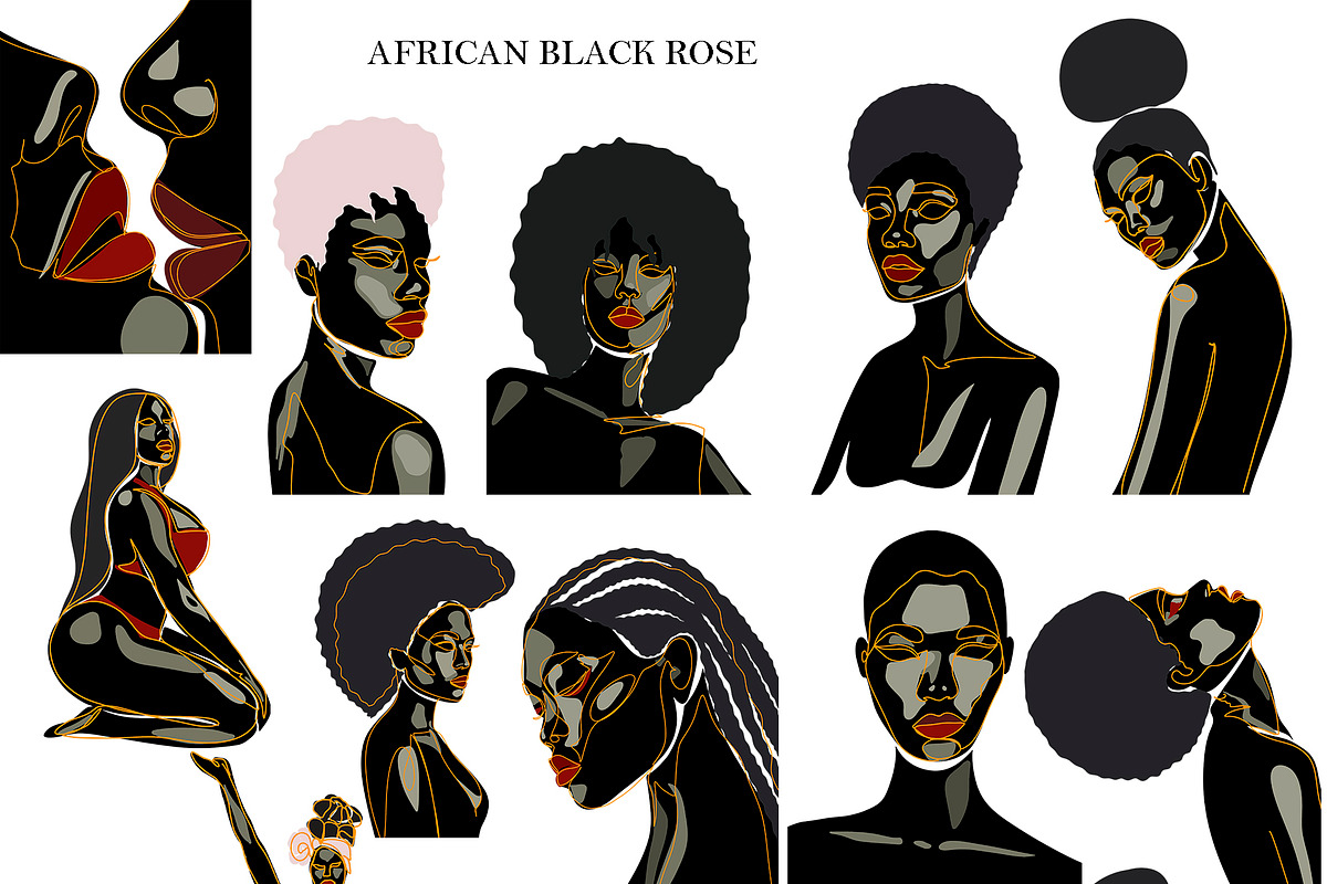 LINE ART COLLECTION BLACK ROSE, an Illustration by ArtOLB (Photo 4 of 10)