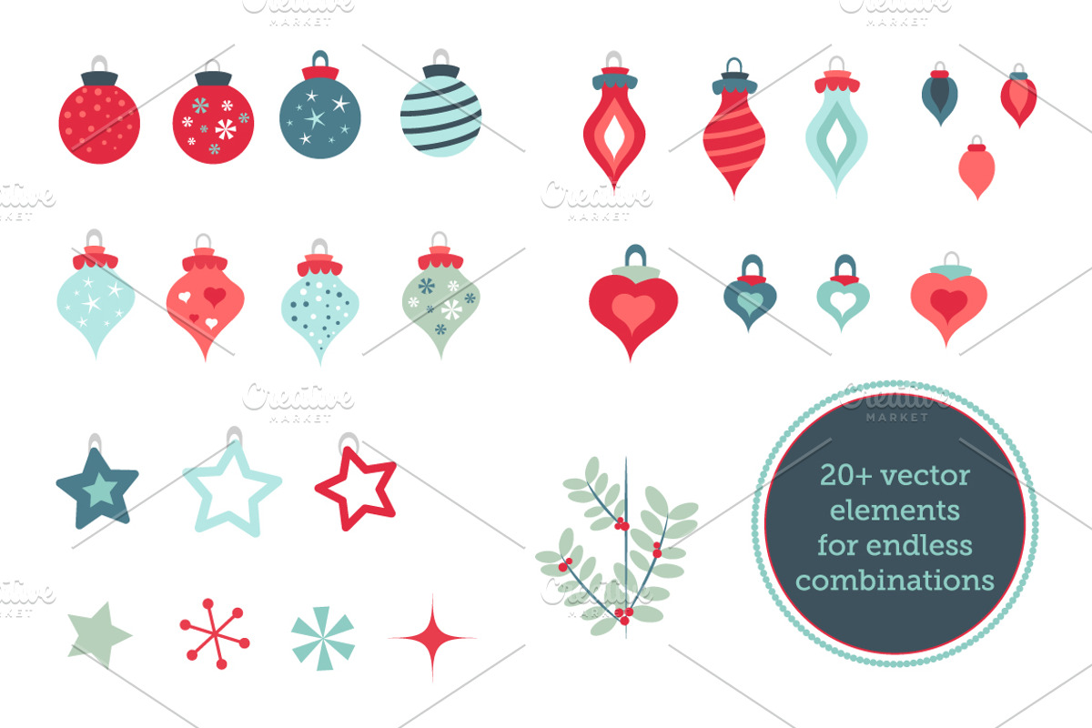 Christmas vector brushes & pattern, a Brush Add-On by MM Studio (Photo 7 of 7)