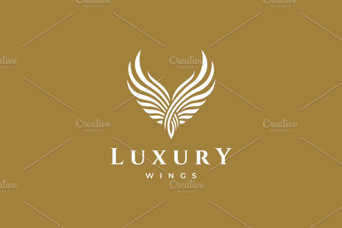 Luxury Golden Wings Logo Template, a Branding & Logo Template by yopie (Photo 2 of 3)