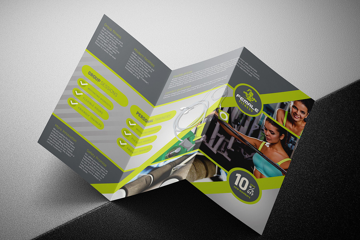 Female Fitness Tri-Fold Brochure, a Brochure Template by BrandPacks (Photo 5 of 5)