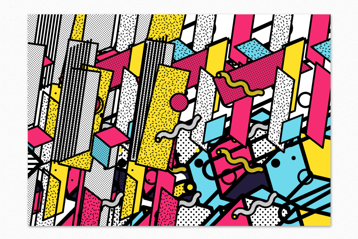 40 Vector Bright Backgrounds in 80s, a Pattern Graphic by softulka (Photo 10 of 13)